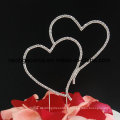 Love Rhinestone Heart Wedding Cake Topper pour la décoration de gâteau